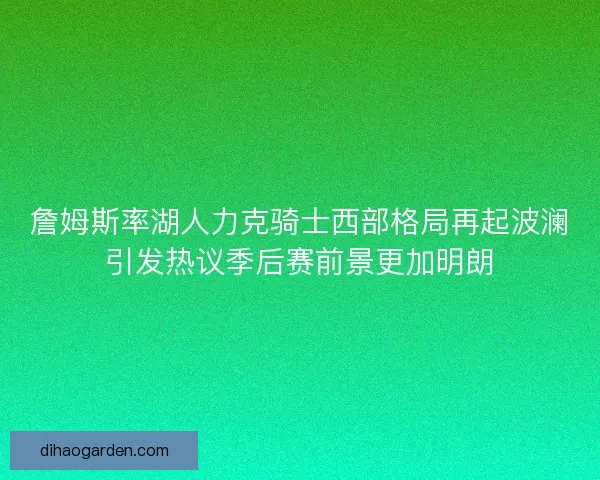 詹姆斯率湖人力克骑士西部格局再起波澜引发热议季后赛前景更加明朗